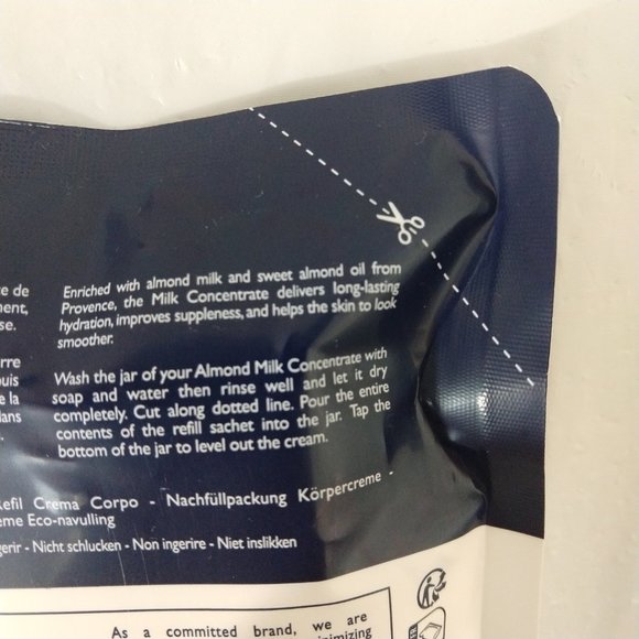 L'Occitane REFILL Almond Milk Concentrate Body Lotion (7oz/200ml) NEW - Picture 2 of 4